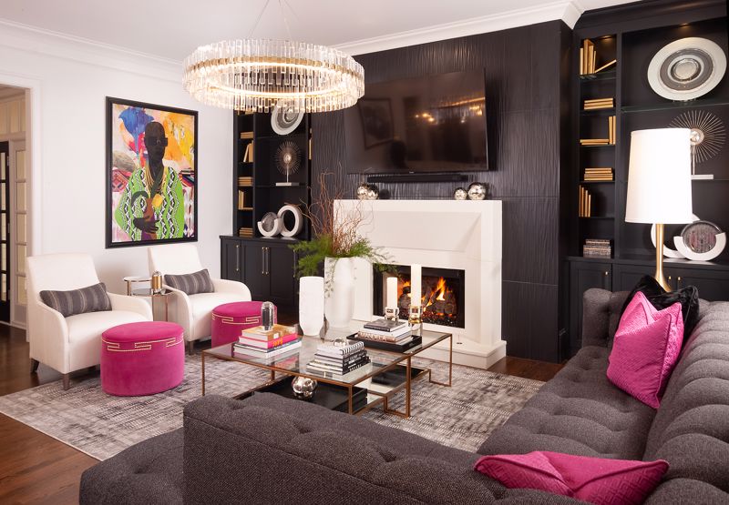 Living Room With Bold Colors
