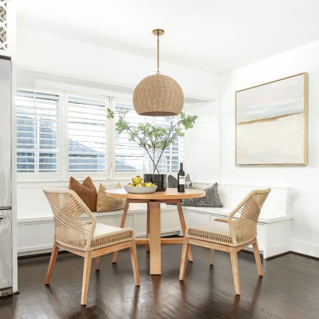 Breakfast Nook with Cozy Lighting