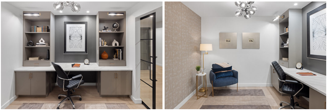 Basement Transformed Into Home Office